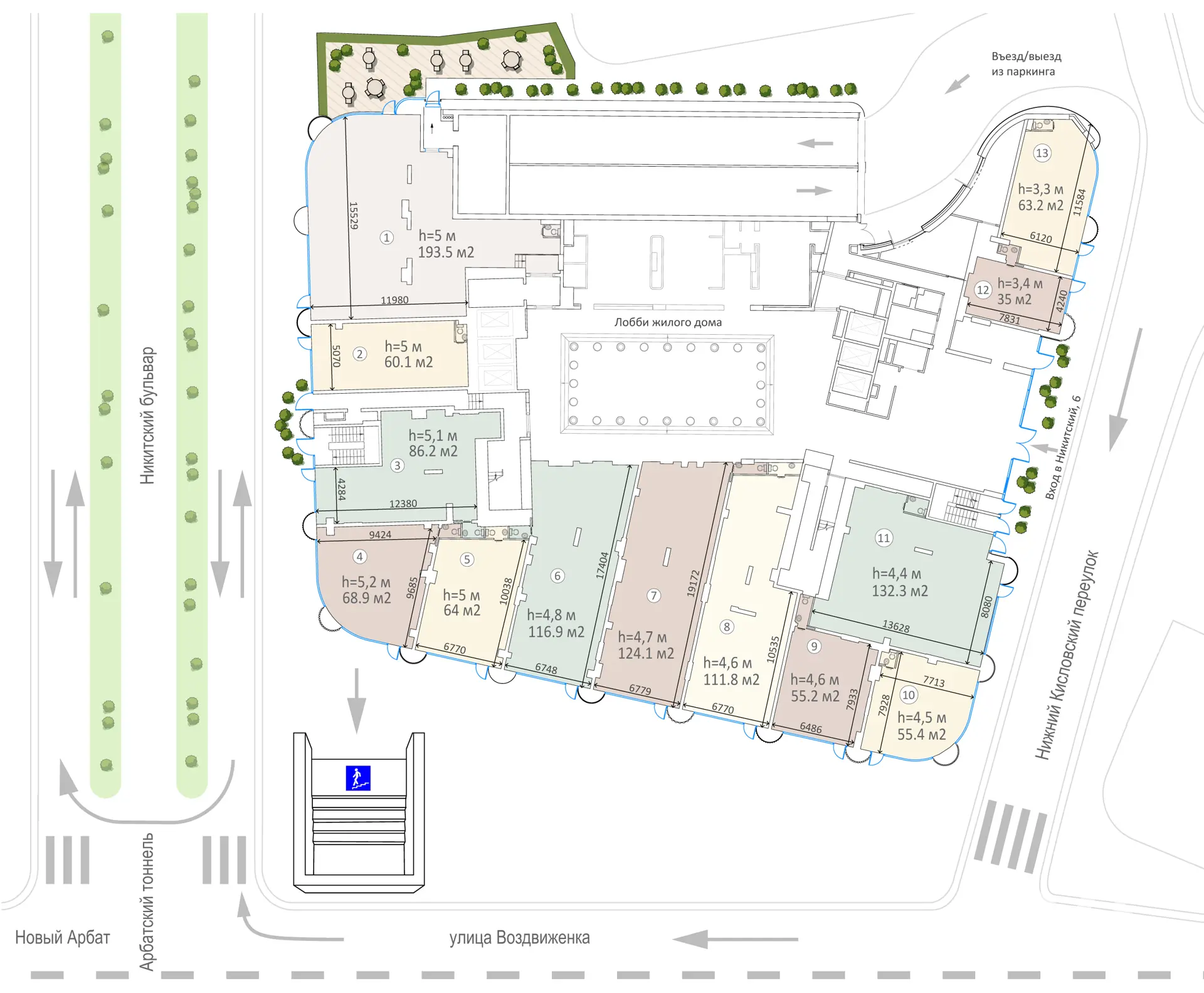 Продажа торговых помещений площадью 3.33 м2 в Москве: Никитский бульвар, 6 R4S | Realty4Sale
