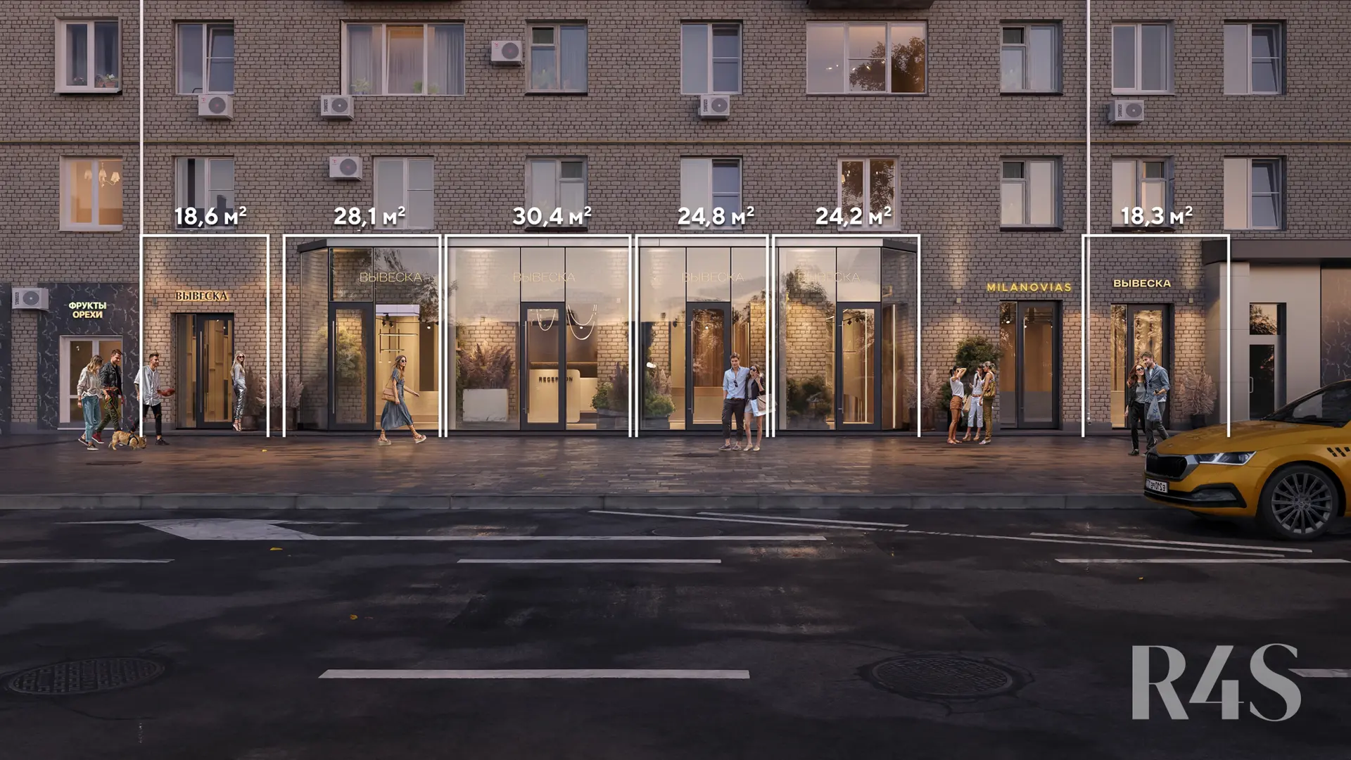 Аренда торговых помещений площадью 18.3 - 30.4 м2 в Москве: Ленинский проспект, 62 R4S | Realty4Sale