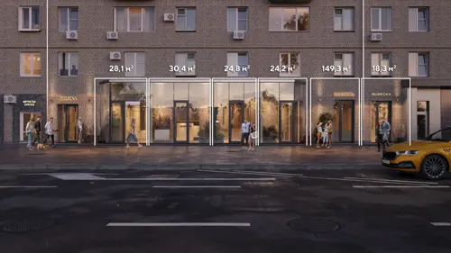 Продажа торговых помещений площадью 18.3 - 149.3 м2 в Москве: Ленинский проспект, 62 R4S | Realty4Sale