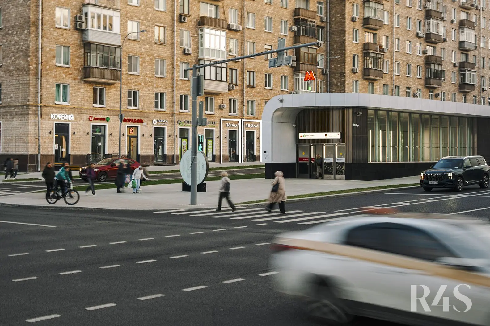Аренда торговых помещений площадью 18.6 - 18.8 м2 в Москве:  Ленинский проспект, 81 R4S | Realty4Sale
